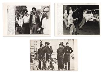 (CIVIL RIGHTS.) Group of 95 press photos of rioting and protests in Detroit and beyond.